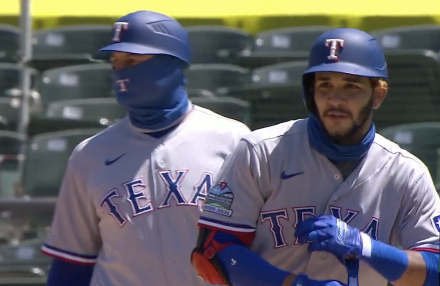 A debut. Rangers Rounding 3rd